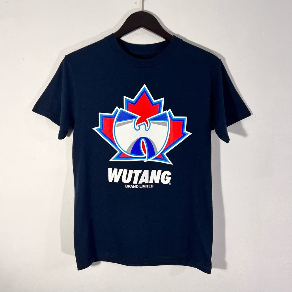 Wu Tang Brand Limited Maple Leaf Blue Jays Logo Navy T Shirt Small